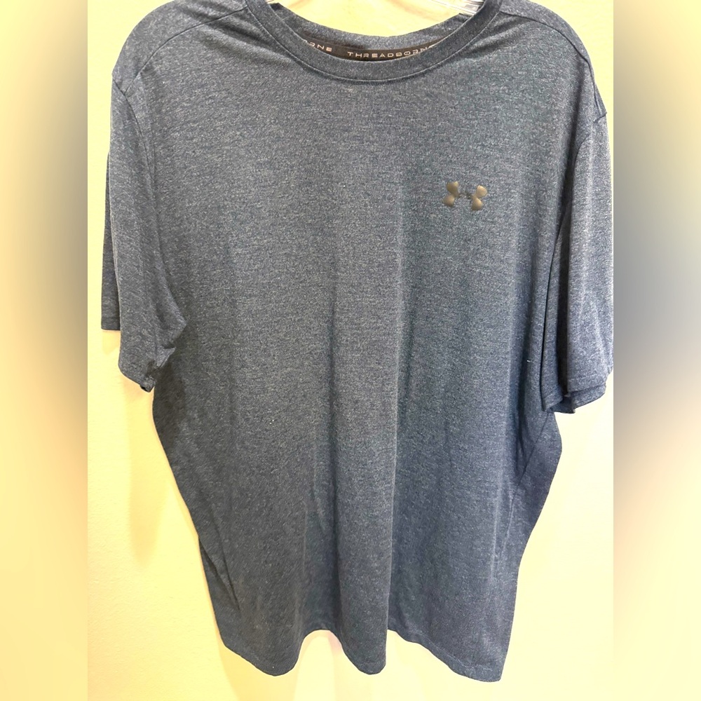 Under Armour Men's Dark blue threadborne XL TG Short Sleeve Tee - Picture 2 of 8